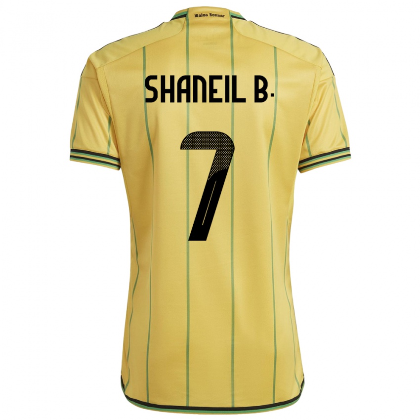 Uomo Maglia Giamaica Shaneil Buckley #7 Giallo Kit Gara Home 24-26 Maglietta