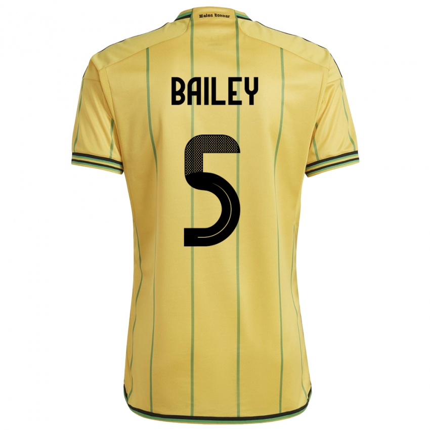 Uomo Maglia Giamaica Jade Bailey #5 Giallo Kit Gara Home 24-26 Maglietta