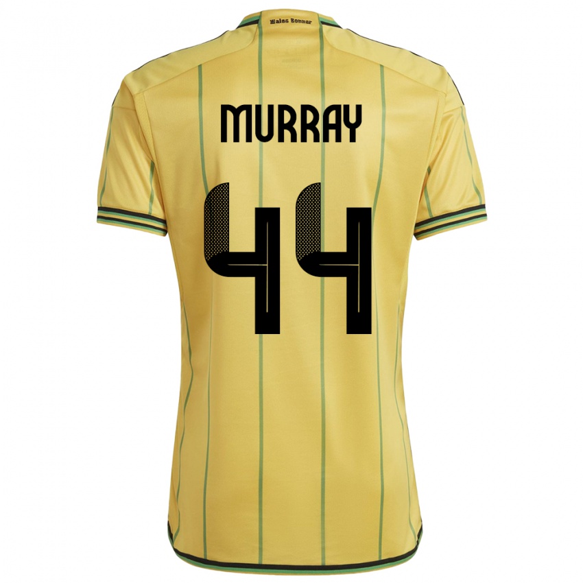 Uomo Maglia Giamaica Satara Murray #44 Giallo Kit Gara Home 24-26 Maglietta