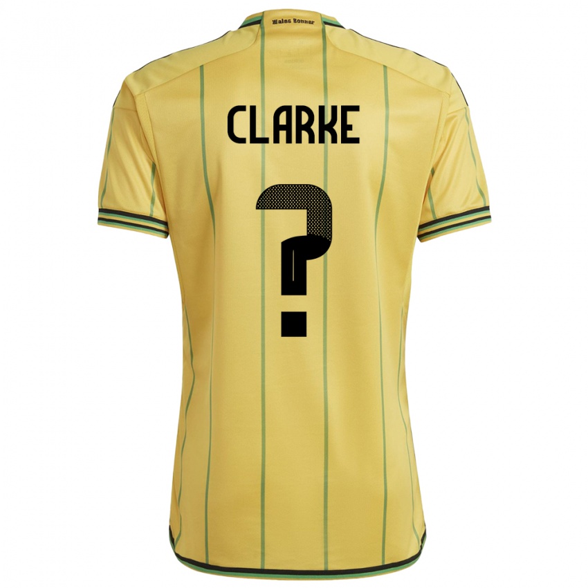 Uomo Maglia Giamaica Sydoney Clarke #0 Giallo Kit Gara Home 24-26 Maglietta