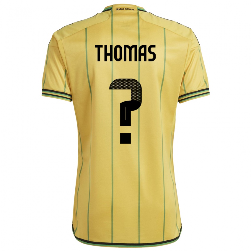 Uomo Maglia Giamaica Kersha Thomas #0 Giallo Kit Gara Home 24-26 Maglietta