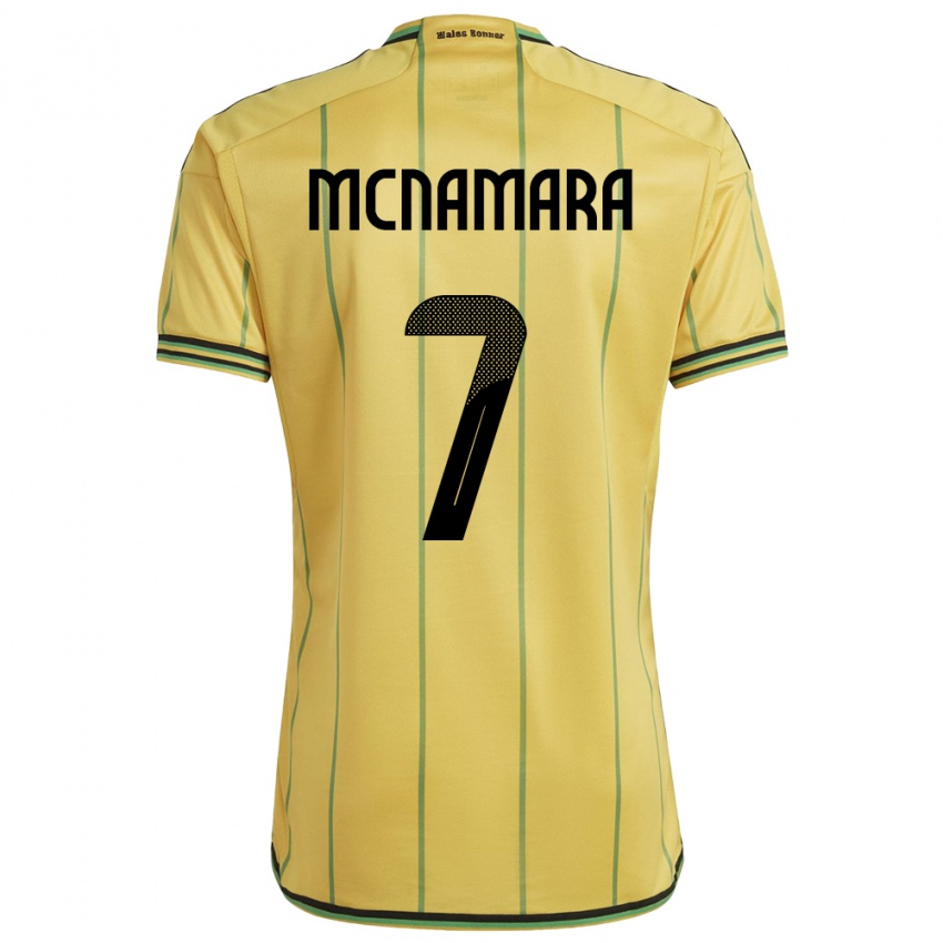 Uomo Maglia Giamaica Peyton Mcnamara #7 Giallo Kit Gara Home 24-26 Maglietta