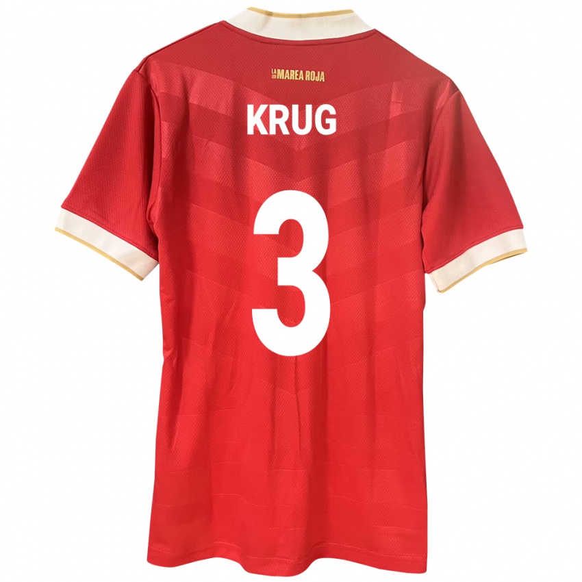 Uomo Maglia Panamá Martín Krug #3 Rosso Kit Gara Home 24-26 Maglietta