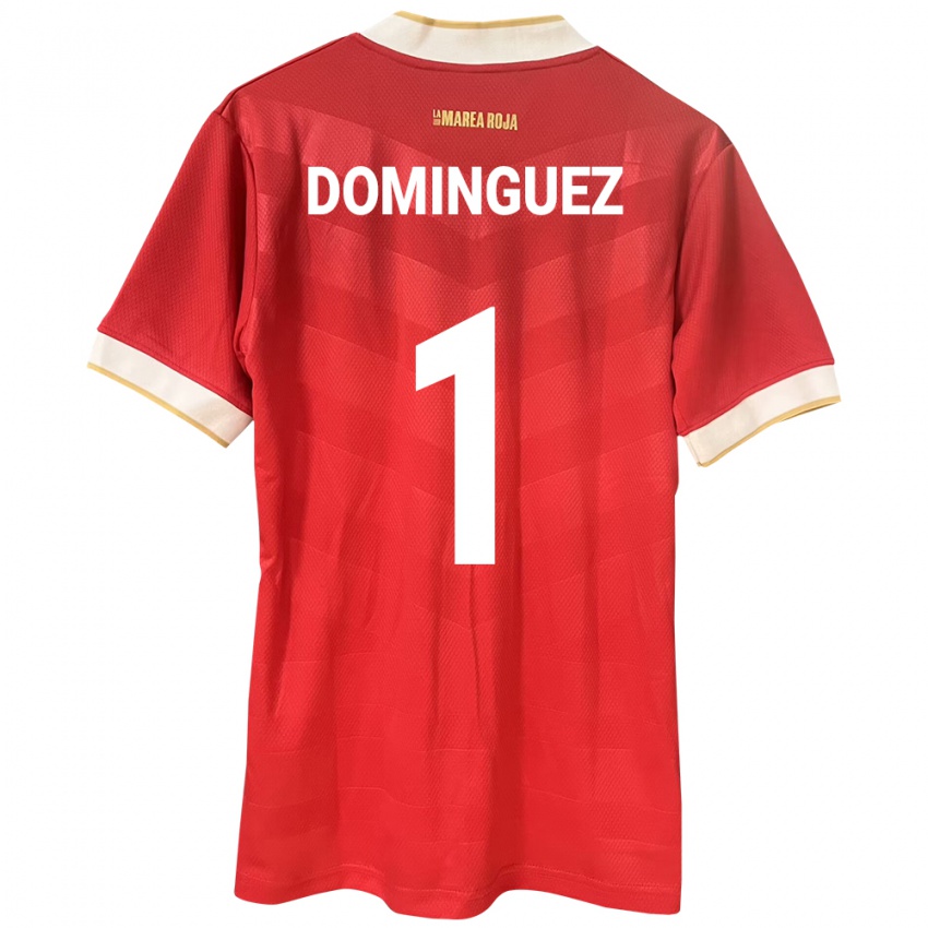 Uomo Maglia Panamá Valeska Domínguez #1 Rosso Kit Gara Home 24-26 Maglietta