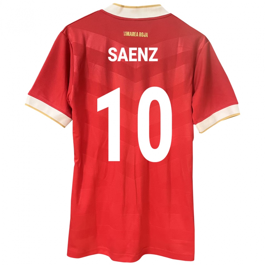 Uomo Maglia Panamá Gloria Sáenz #10 Rosso Kit Gara Home 24-26 Maglietta