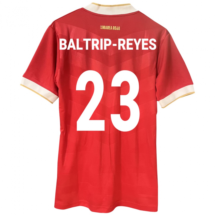 Uomo Maglia Panamá Carina Baltrip-Reyes #23 Rosso Kit Gara Home 24-26 Maglietta