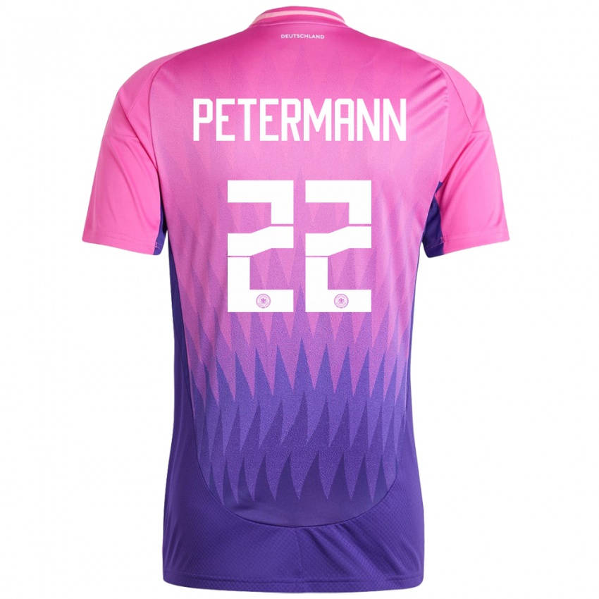 Uomo Maglia Germania Lena Petermann #22 Rosa Viola Kit Gara Away 24-26 Maglietta