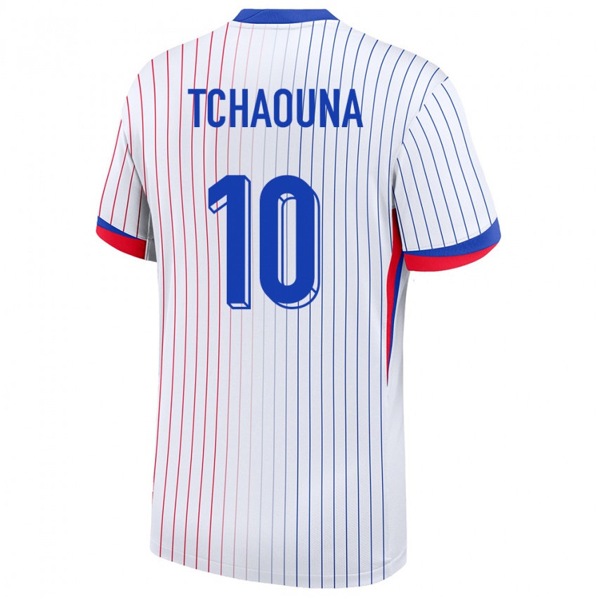 Uomo Maglia Francia Loum Tchaouna #10 Bianco Kit Gara Away 24-26 Maglietta