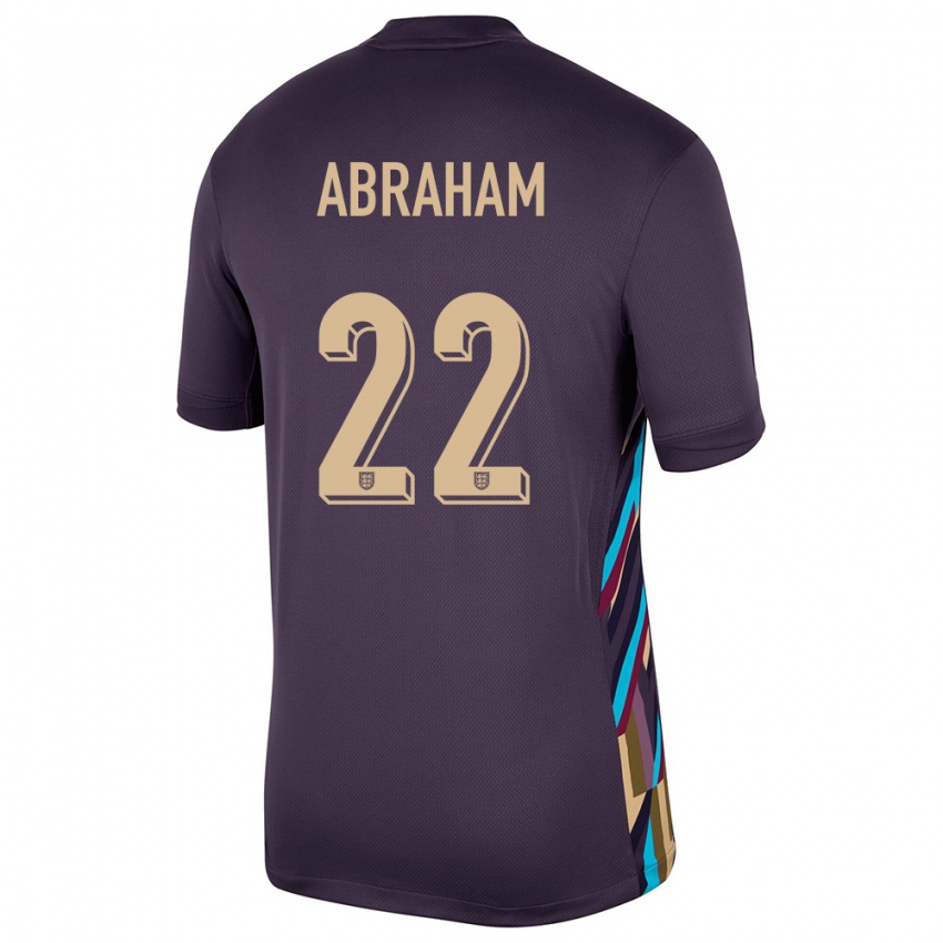 Uomo Maglia Inghilterra Tammy Abraham #22 Uvetta Scura Kit Gara Away 24-26 Maglietta