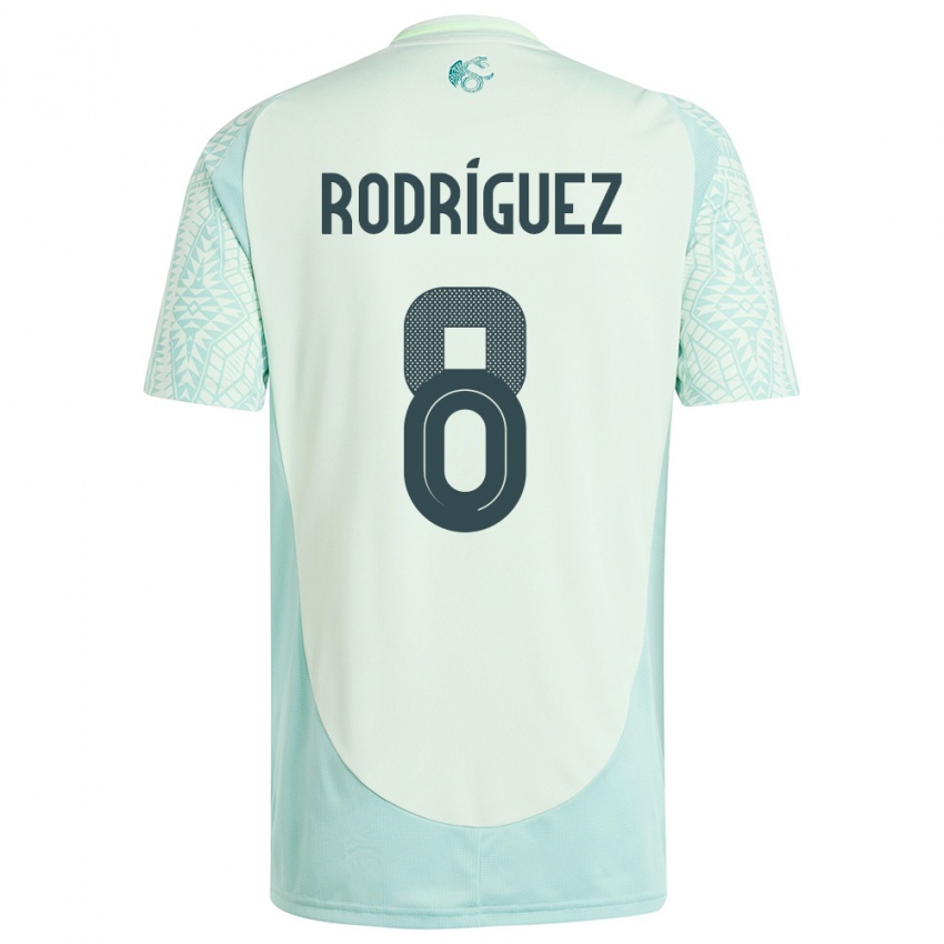 Uomo Maglia Messico Carlos Rodriguez #8 Lino Verde Kit Gara Away 24-26 Maglietta