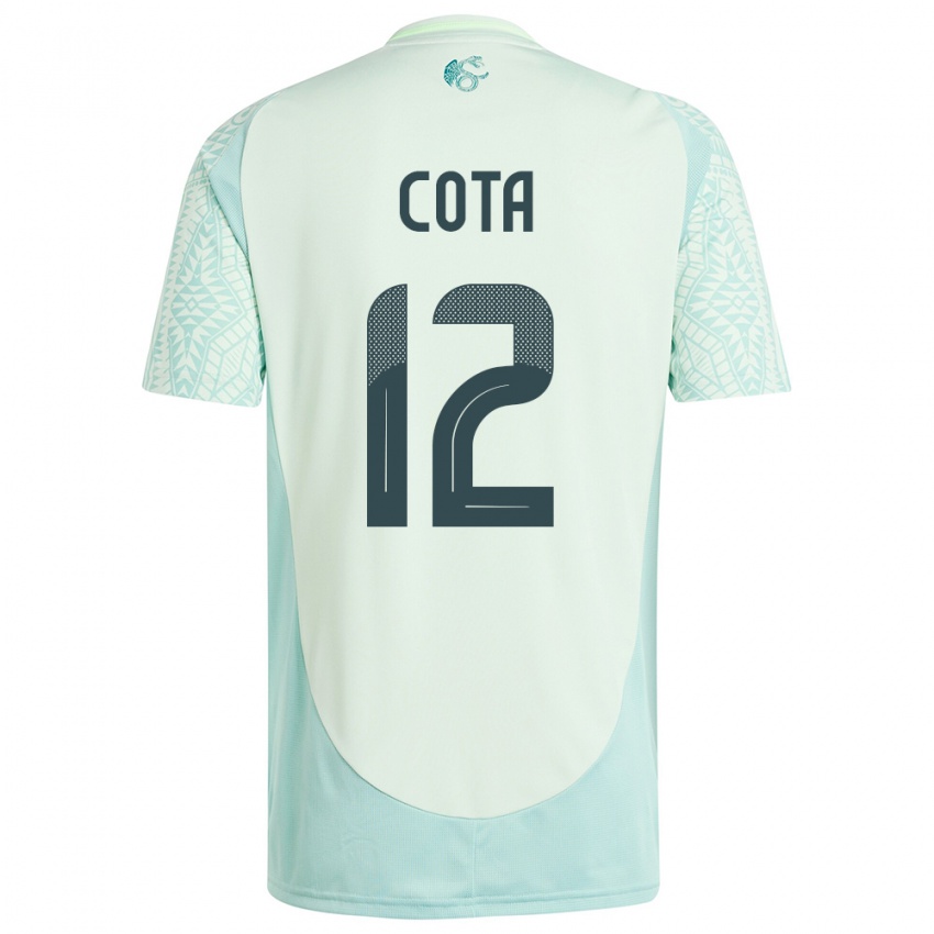 Uomo Maglia Messico Rodolfo Cota #12 Lino Verde Kit Gara Away 24-26 Maglietta