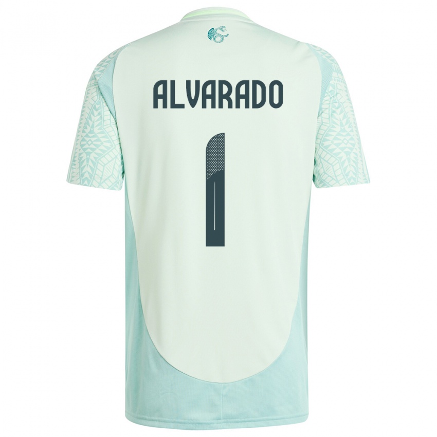 Uomo Maglia Messico Emily Alvarado #1 Lino Verde Kit Gara Away 24-26 Maglietta