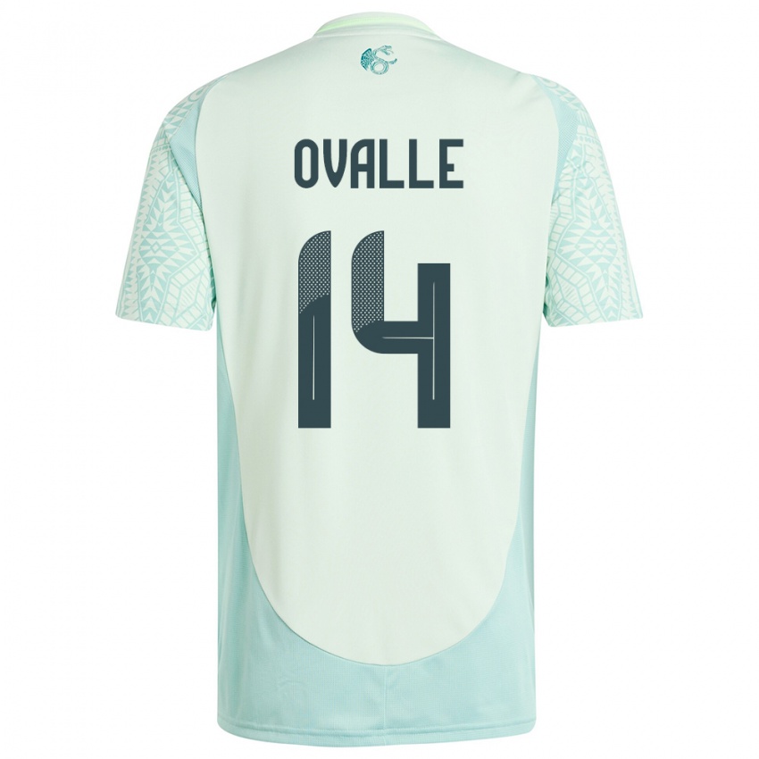 Uomo Maglia Messico Jacqueline Ovalle #14 Lino Verde Kit Gara Away 24-26 Maglietta