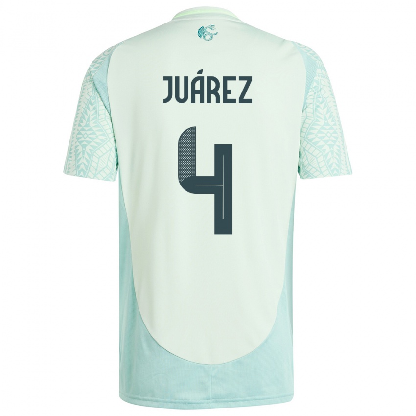 Uomo Maglia Messico Ramon Juarez #4 Lino Verde Kit Gara Away 24-26 Maglietta