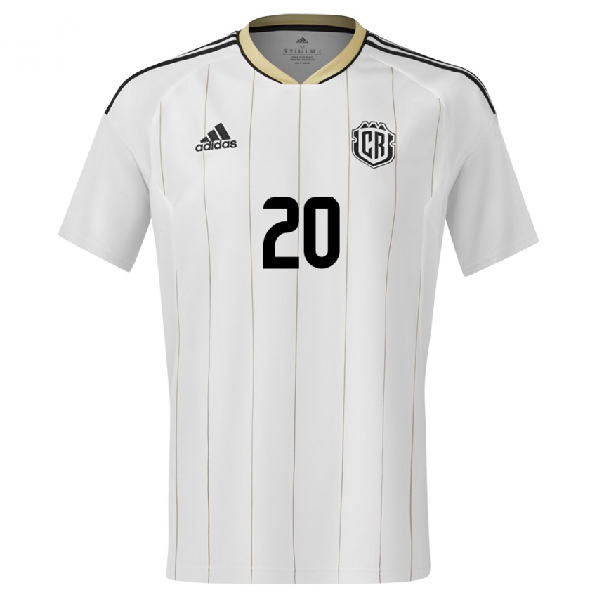 Uomo Maglia Costa Rica Josimar Alcocer #20 Bianco Kit Gara Away 24-26 Maglietta