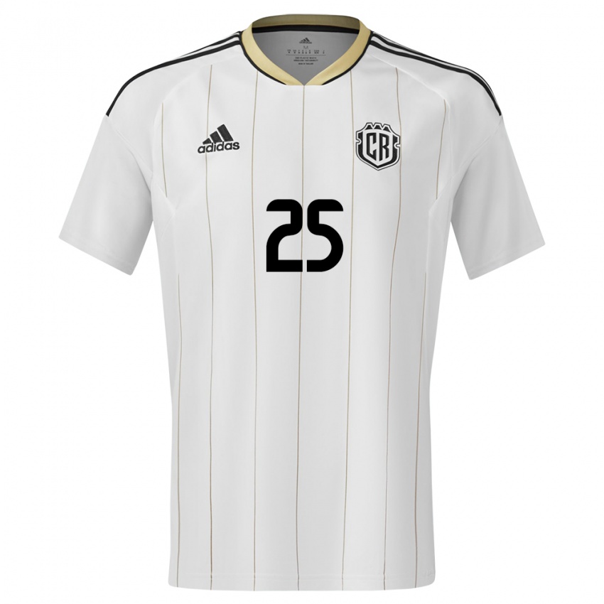 Uomo Maglia Costa Rica Anthony Hernandez #25 Bianco Kit Gara Away 24-26 Maglietta