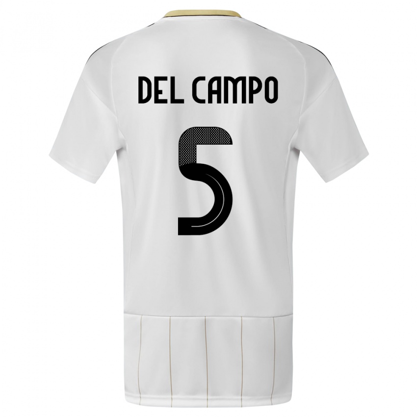 Uomo Maglia Costa Rica Valeria Del Campo #5 Bianco Kit Gara Away 24-26 Maglietta