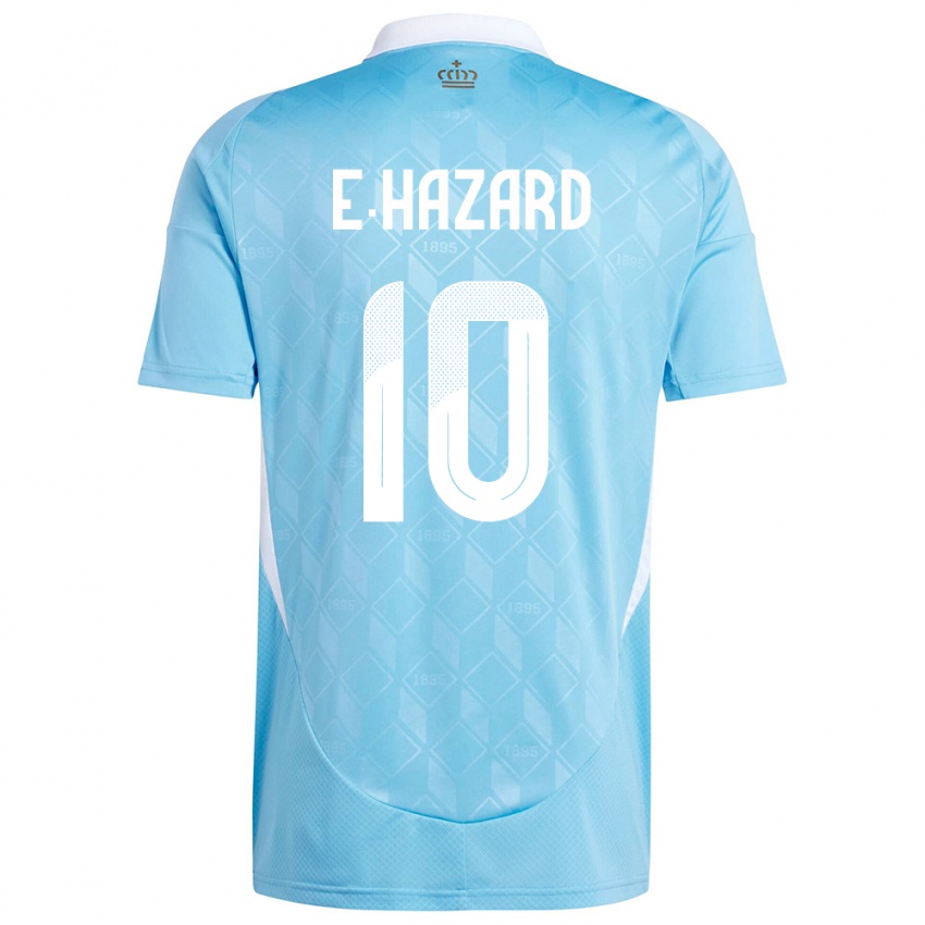 Uomo Maglia Belgio Eden Hazard #10 Blu Kit Gara Away 24-26 Maglietta