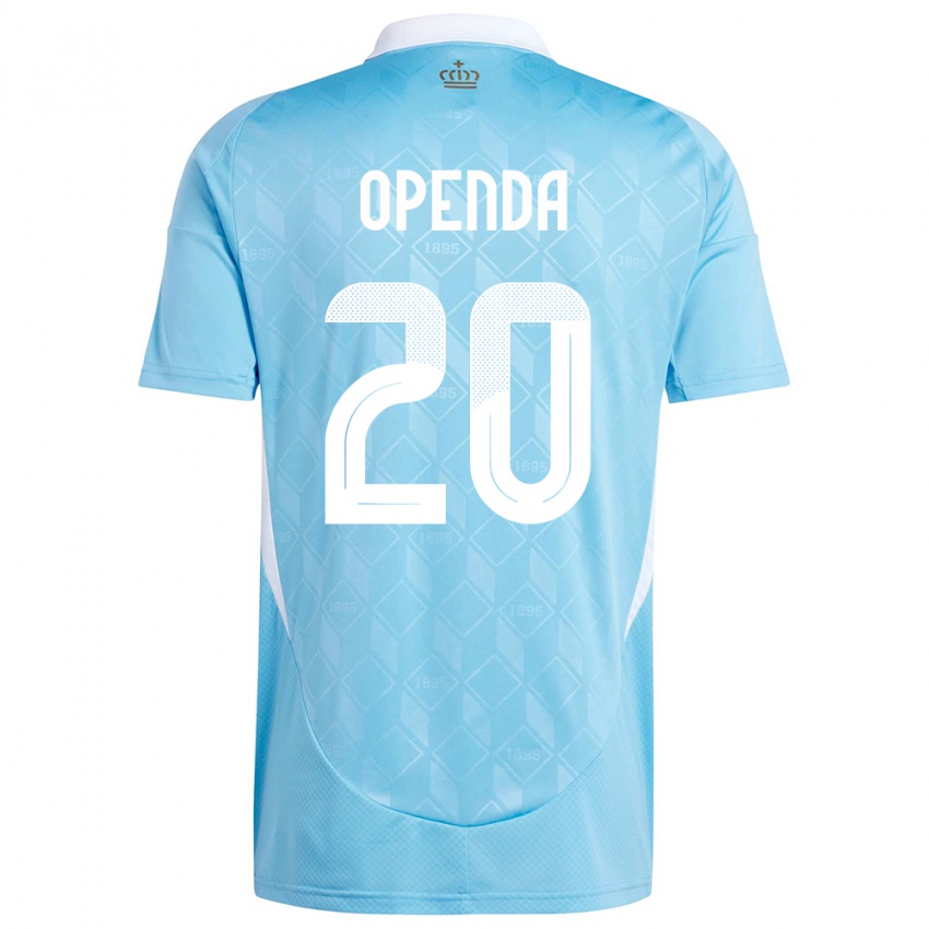 Uomo Maglia Belgio Lois Openda #20 Blu Kit Gara Away 24-26 Maglietta