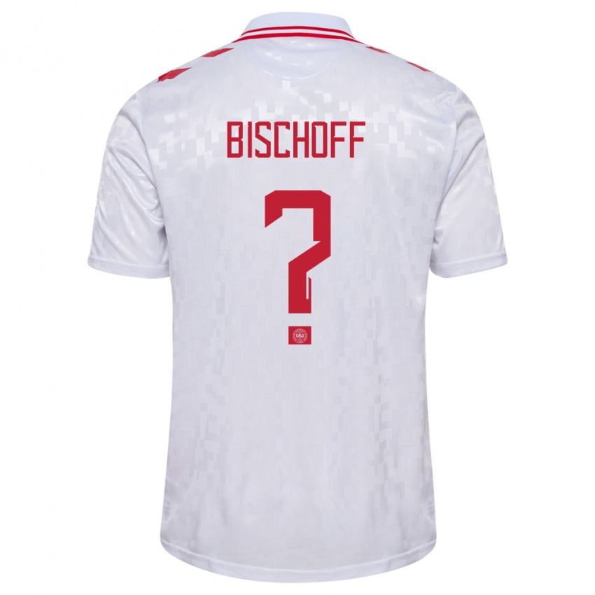 Uomo Maglia Danimarca Clement Bischoff #0 Bianco Kit Gara Away 24-26 Maglietta