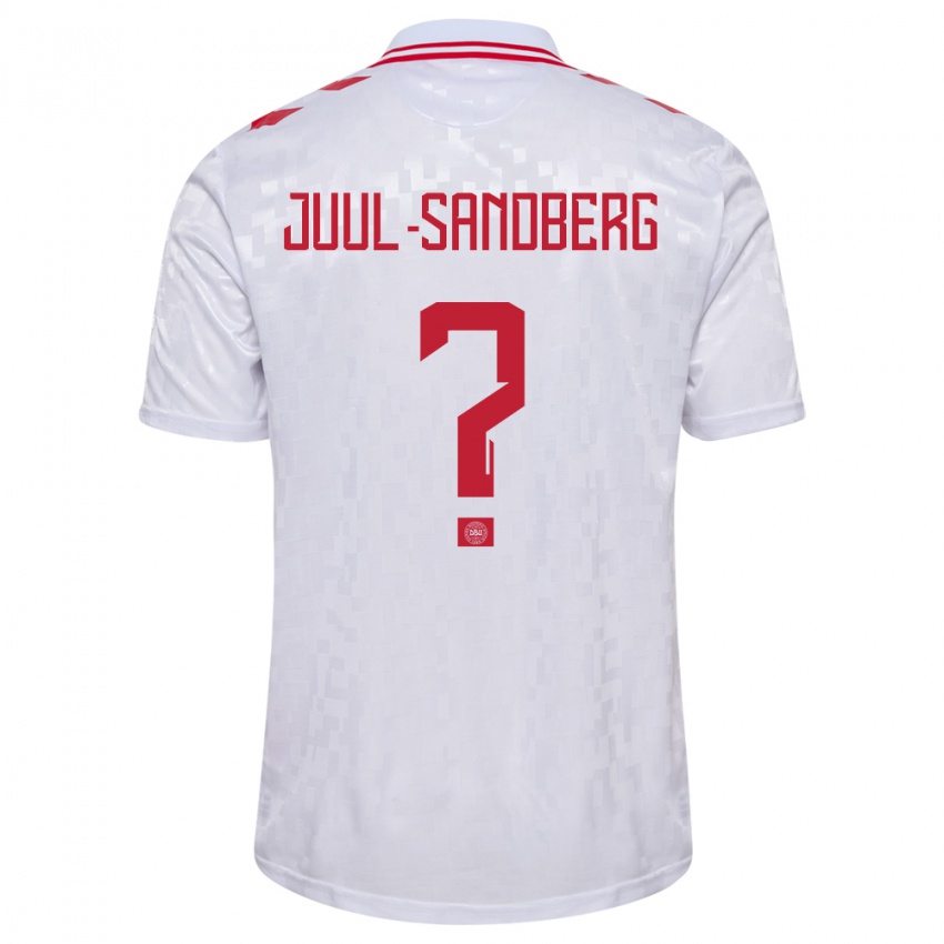 Uomo Maglia Danimarca Nikolaj Juul-Sandberg #0 Bianco Kit Gara Away 24-26 Maglietta