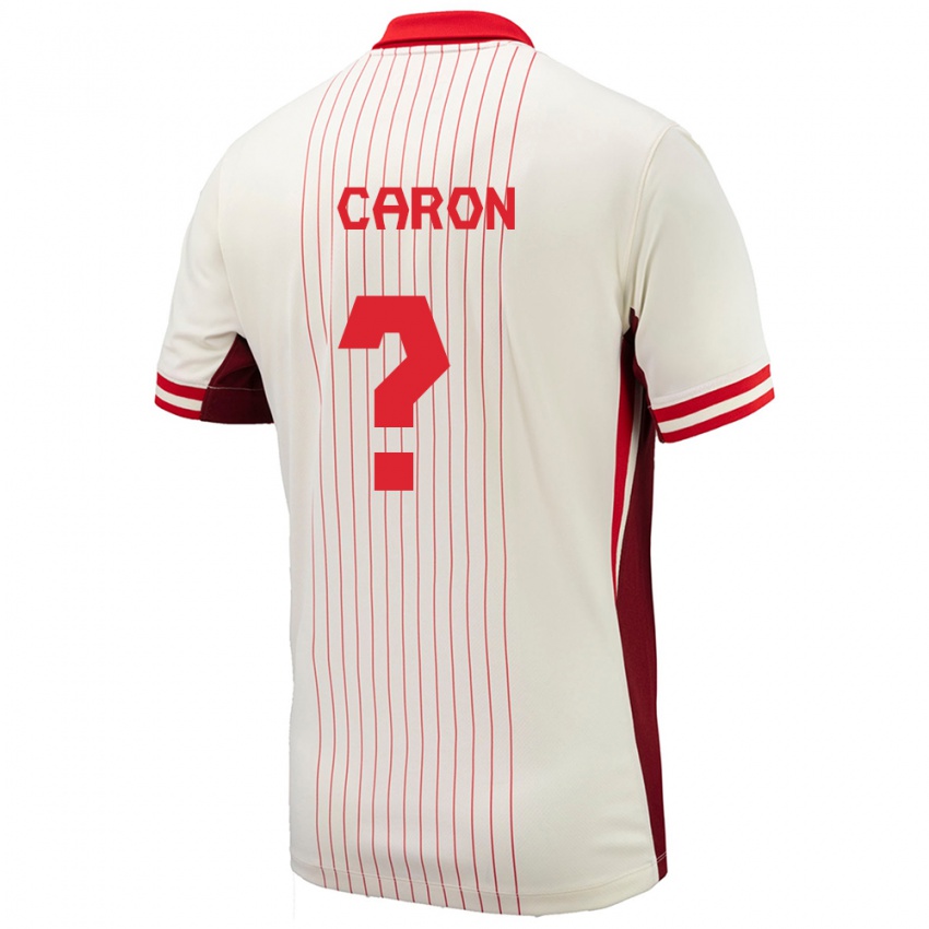 Uomo Maglia Canada Renaud Caron #0 Bianco Kit Gara Away 24-26 Maglietta