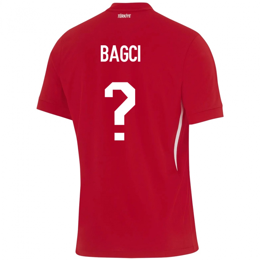 Uomo Maglia Turchia Elyas Bagci #0 Rosso Kit Gara Away 24-26 Maglietta