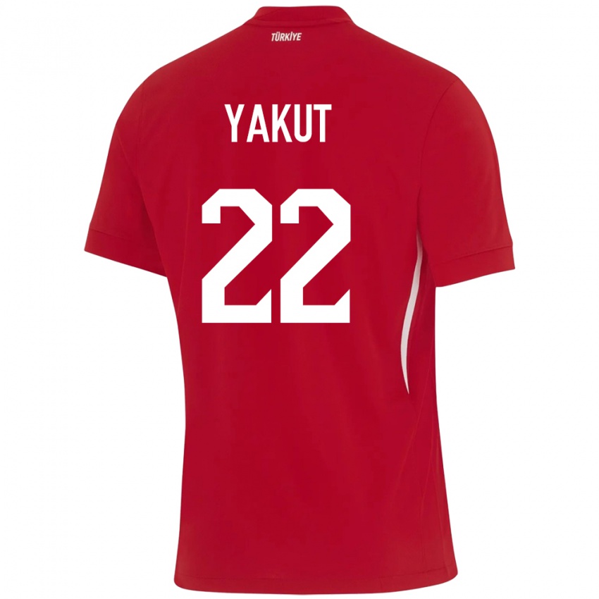 Uomo Maglia Turchia Narin Yakut #22 Rosso Kit Gara Away 24-26 Maglietta