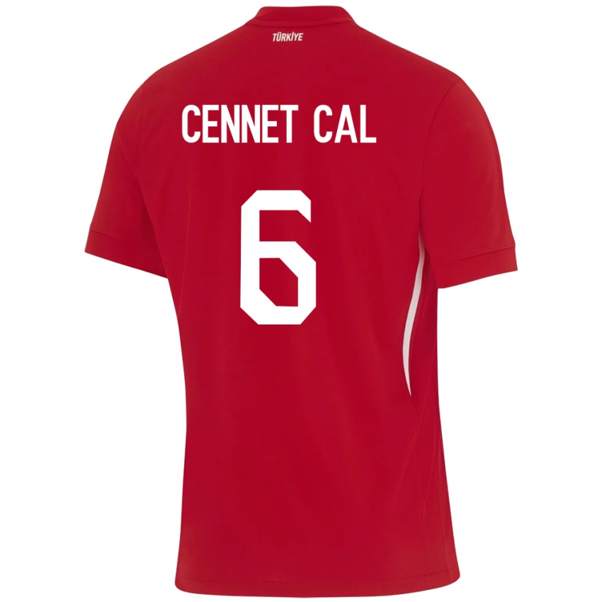 Uomo Maglia Turchia Meryem Cennet Çal #6 Rosso Kit Gara Away 24-26 Maglietta