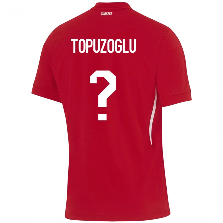 Uomo Maglia Turchia Berna Topuzoğlu #0 Rosso Kit Gara Away 24-26 Maglietta