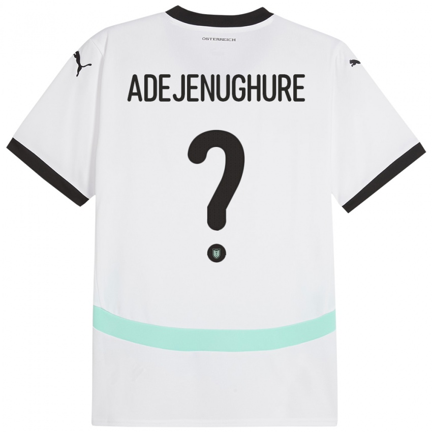 Uomo Maglia Austria Oghenetejiri Adejenughure #0 Bianco Kit Gara Away 24-26 Maglietta