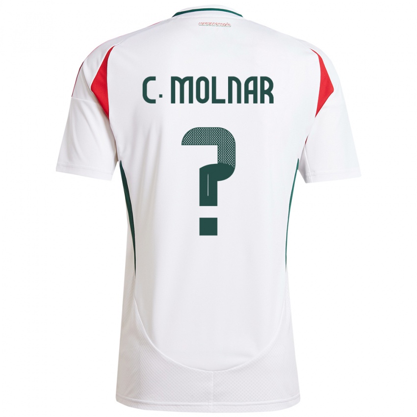 Uomo Maglia Ungheria Csaba Molnár #0 Bianco Kit Gara Away 24-26 Maglietta