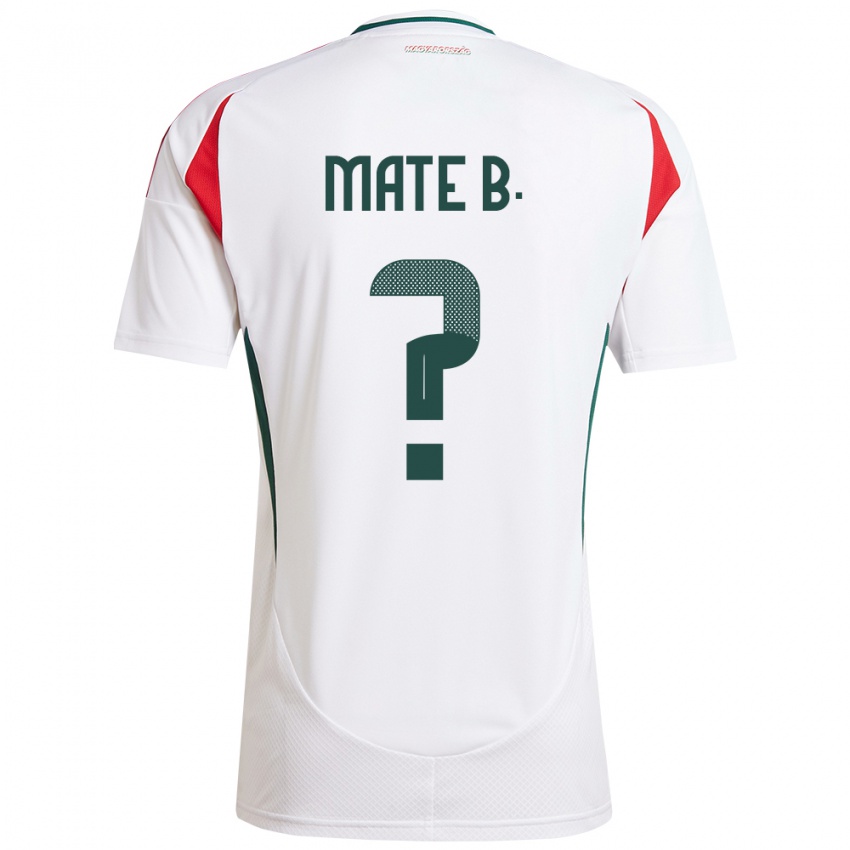 Uomo Maglia Ungheria Máté Balogh #0 Bianco Kit Gara Away 24-26 Maglietta