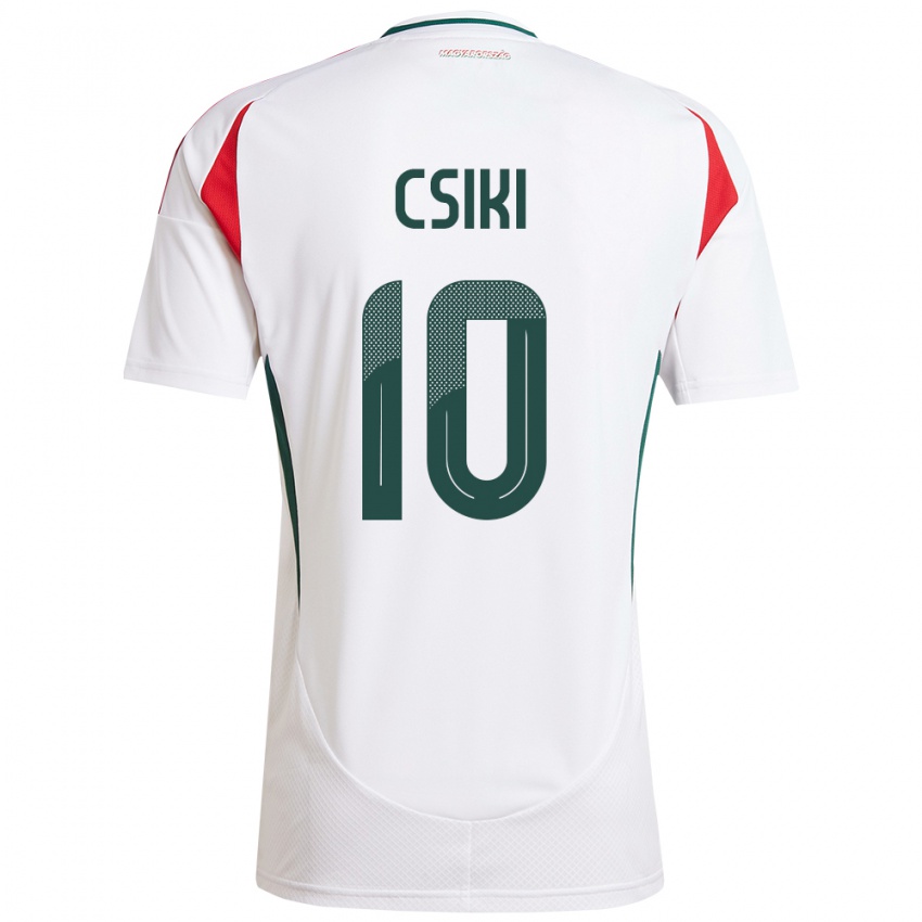 Uomo Maglia Ungheria Anna Csiki #10 Bianco Kit Gara Away 24-26 Maglietta