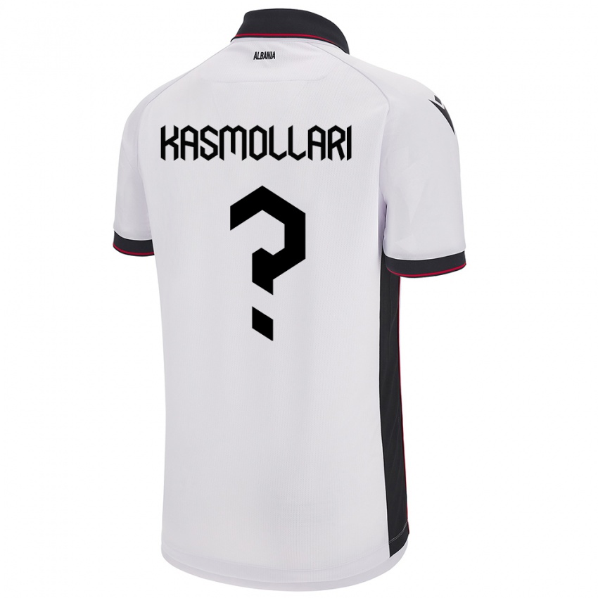 Uomo Maglia Albania Oresti Kasmollari #0 Bianco Kit Gara Away 24-26 Maglietta