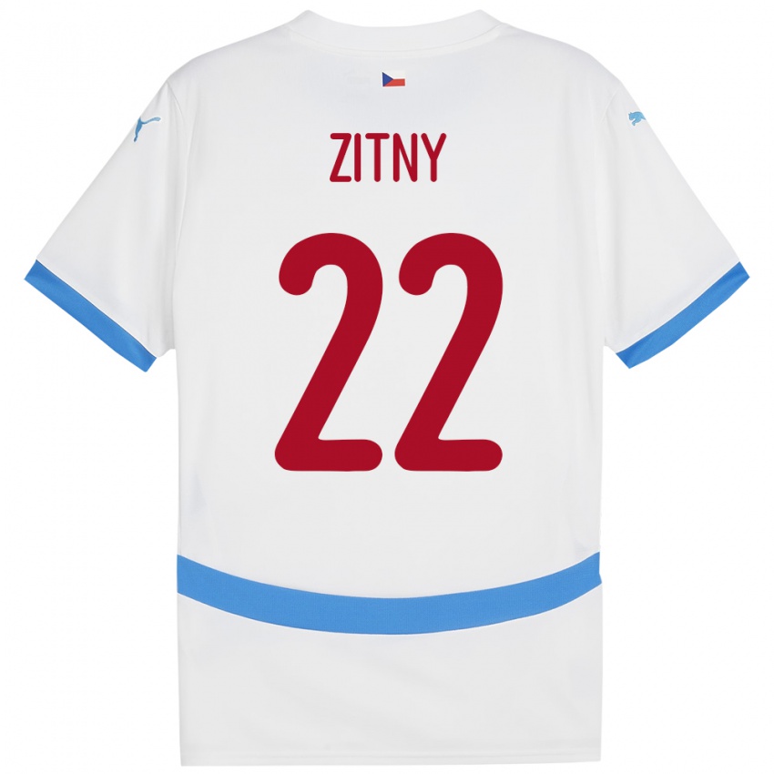 Uomo Maglia Cechia Matej Zitny #22 Bianco Kit Gara Away 24-26 Maglietta