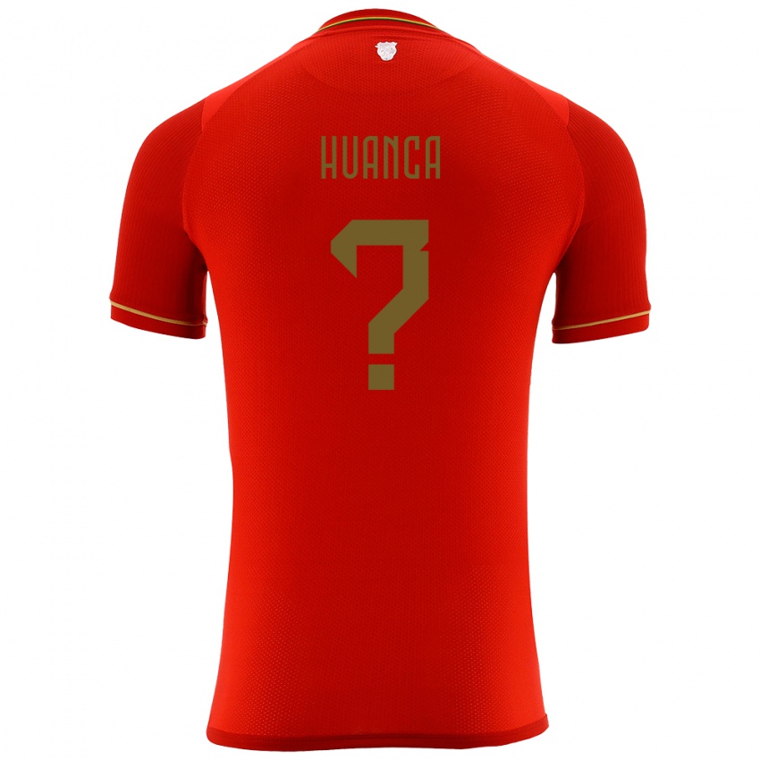 Uomo Maglia Bolivia Ana Huanca #0 Rosso Kit Gara Away 24-26 Maglietta