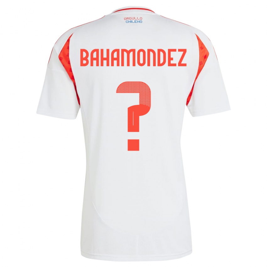 Uomo Maglia Cile Taizo Bahamondez #0 Bianco Kit Gara Away 24-26 Maglietta