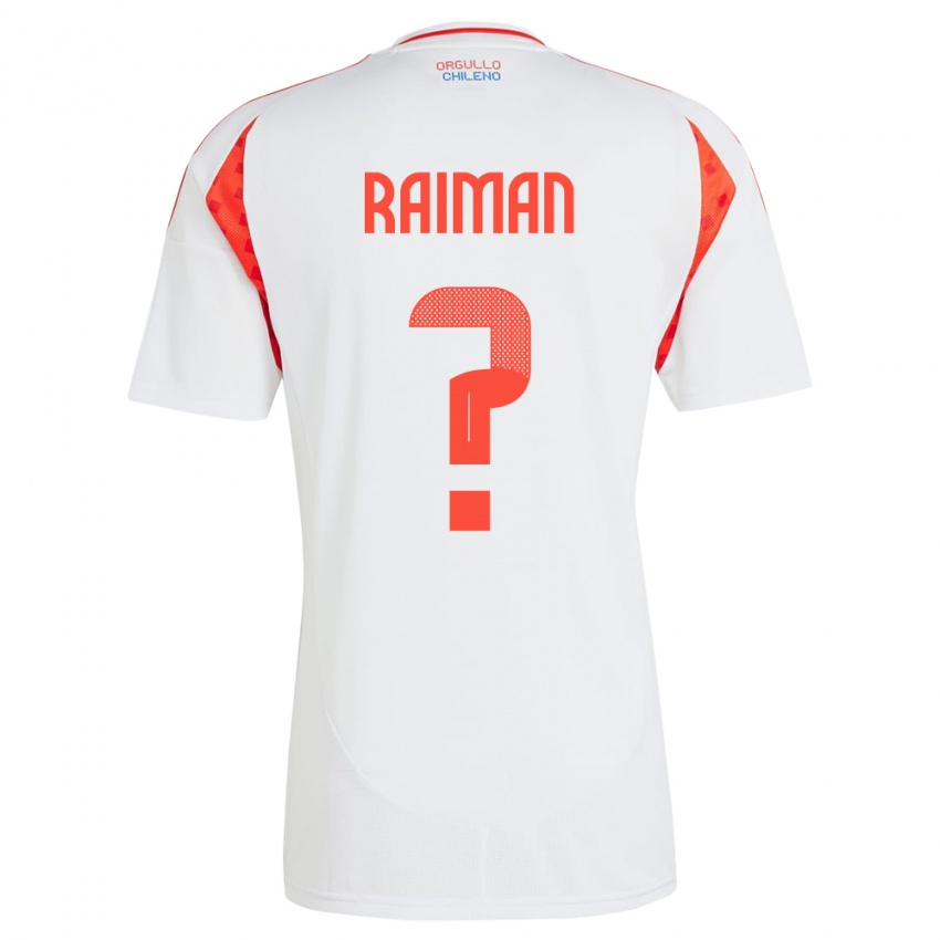 Uomo Maglia Cile Nicolás Raimán #0 Bianco Kit Gara Away 24-26 Maglietta