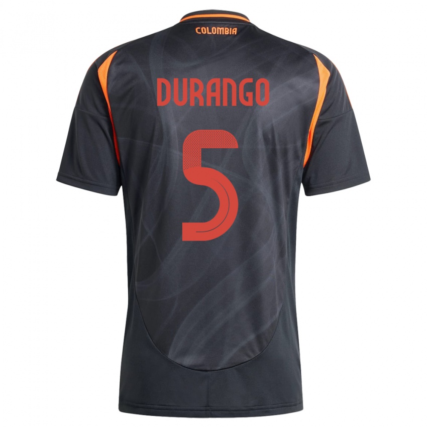 Uomo Maglia Colombia Lorena Durango #5 Nero Kit Gara Away 24-26 Maglietta