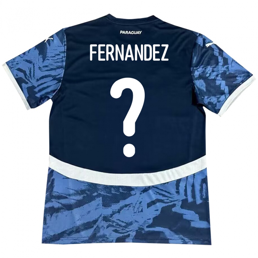 Uomo Maglia Paraguay Diego Fernández #0 Blu Kit Gara Away 24-26 Maglietta