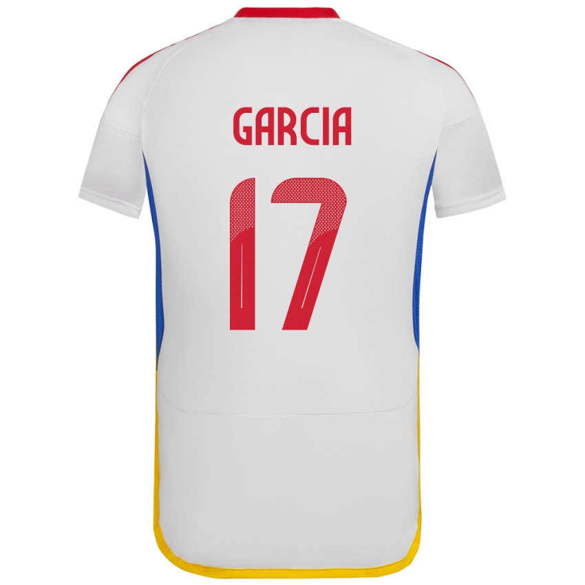 Uomo Maglia Venezuela Gabriela García #17 Bianco Kit Gara Away 24-26 Maglietta