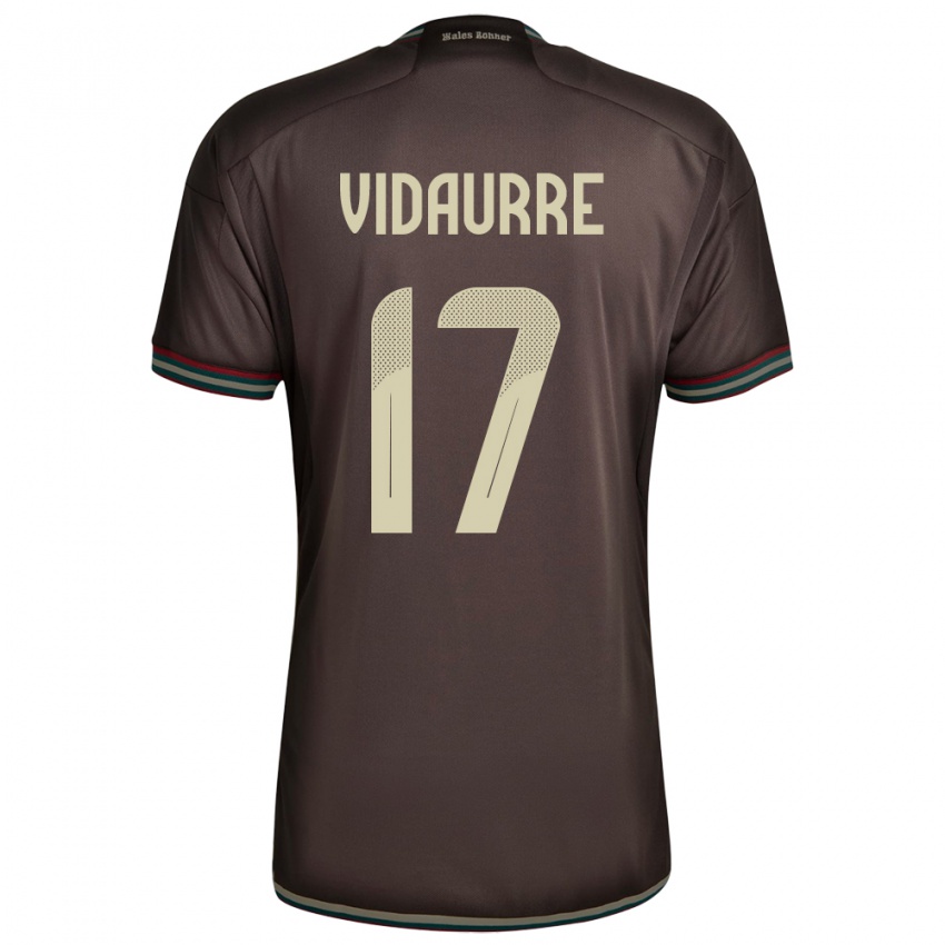 Uomo Maglia Giamaica Zoe Vidaurre #17 Marrone Notte Kit Gara Away 24-26 Maglietta