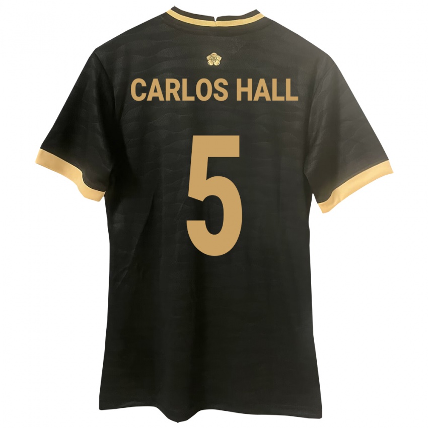 Uomo Maglia Panamá Juan Carlos Hall #5 Nero Kit Gara Away 24-26 Maglietta