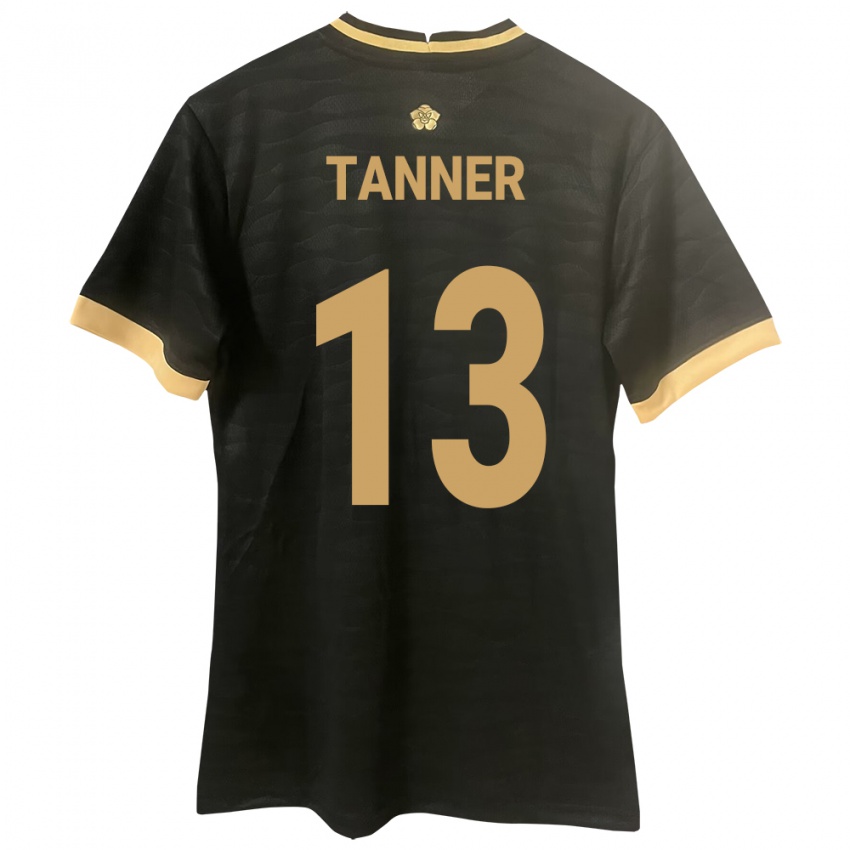 Uomo Maglia Panamá Riley Tanner #13 Nero Kit Gara Away 24-26 Maglietta