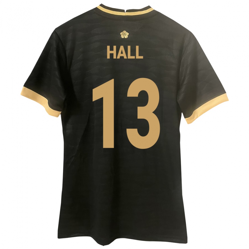 Uomo Maglia Panamá Gianna Hall #13 Nero Kit Gara Away 24-26 Maglietta