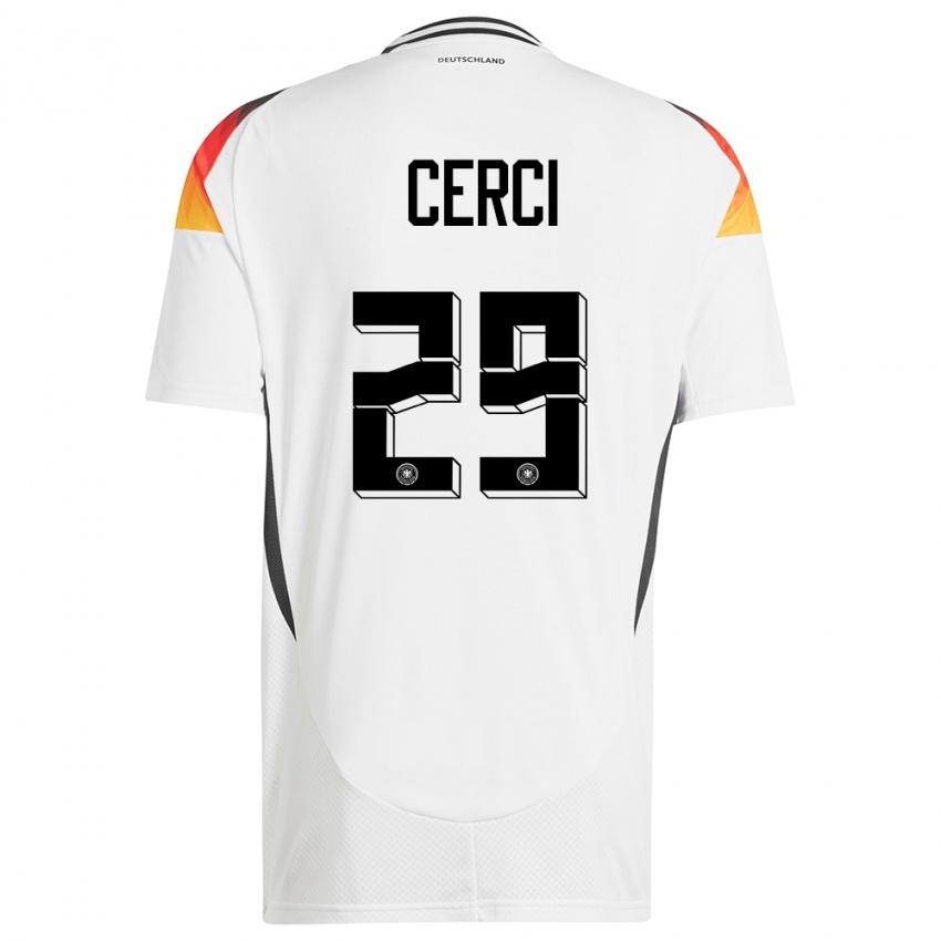 Donna Maglia Germania Selina Cerci #29 Bianco Kit Gara Home 24-26 Maglietta