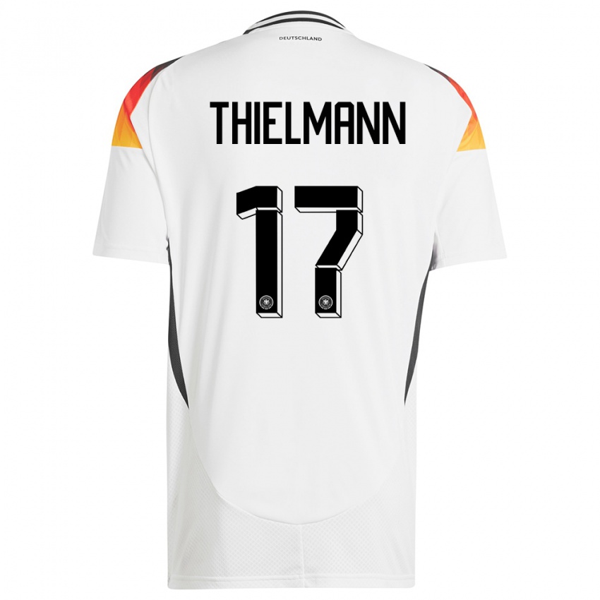 Donna Maglia Germania Jan Thielmann #17 Bianco Kit Gara Home 24-26 Maglietta