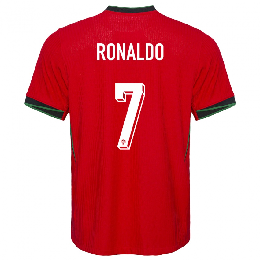 Donna Maglia Portogallo Cristiano Ronaldo #7 Rosso Kit Gara Home 24-26 Maglietta