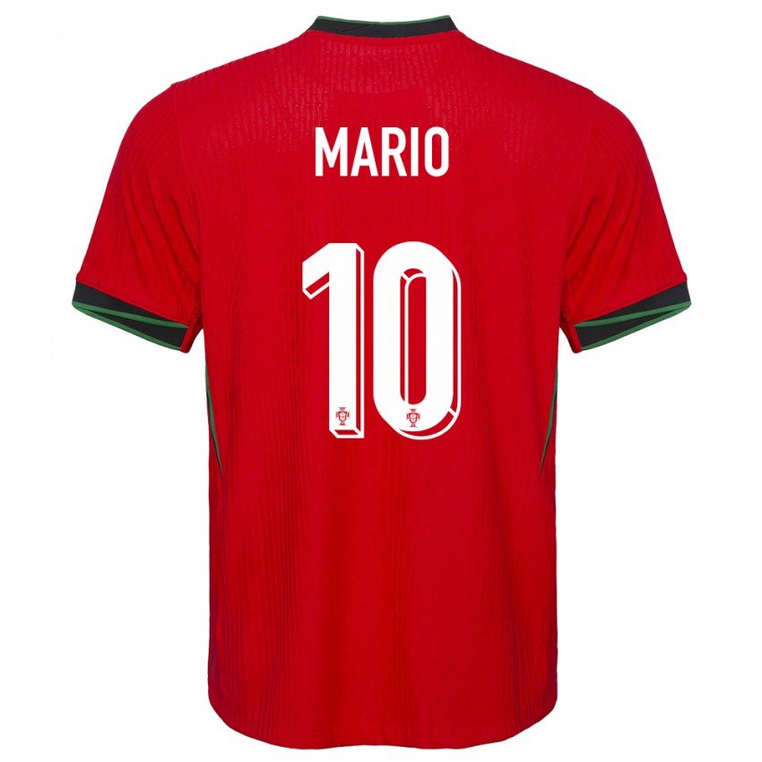 Donna Maglia Portogallo Joao Mario #10 Rosso Kit Gara Home 24-26 Maglietta